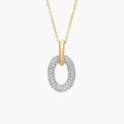 2.19 Ct Gold and turquoise necklace with blue gemstone and gold chain.