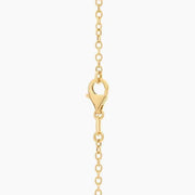 1.24 Ct Mini Round Cut Lab Diamond Disc Necklace in 14K Yellow Gold Plated