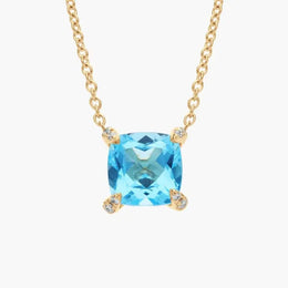 2.33 Ct Gold angel wing necklace pendant with fine feather detailing.