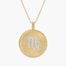 0.76 Ct Real diamond necklace with natural diamonds in gold setting.