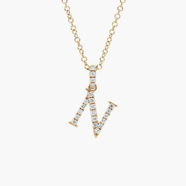 Personalized Moissanite Initial Necklace
