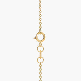 Round Coin Moissanite Initial Letter Necklace