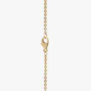 1.36 Ct Womens gold necklace with delicate chain and pendant.