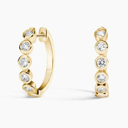 2.69 Ct Gold Round Diamond Unique Diamond Earrings 