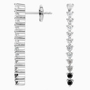 2.99 Ct Round Cut Gold Plated Diamond Unique Earrings 