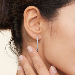 Natural-Moissanite Diamond Tennis Earrings