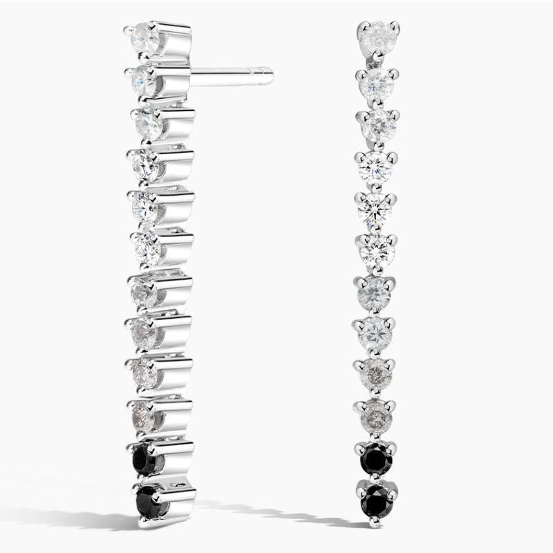 Natural-Moissanite Diamond Tennis Earrings