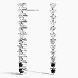 Natural-Moissanite Diamond Tennis Earrings