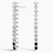 2.99 Ct Round Cut Gold Plated Diamond Unique Earrings 