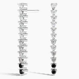 2.99 Ct Round Cut Gold Plated Diamond Unique Earrings 