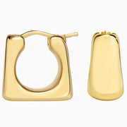 Electra Square Hoop Earrings in 14K Yellow Gold Plated