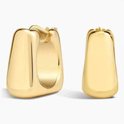 Electra Square Hoop Earrings in 14K Yellow Gold Plated