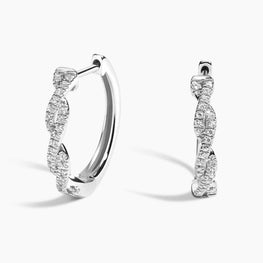 Twisted Moissanite Diamond Hoop Earrings