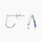 0.74 Ct Unique Design White Gold Plated Diamond Earrings 