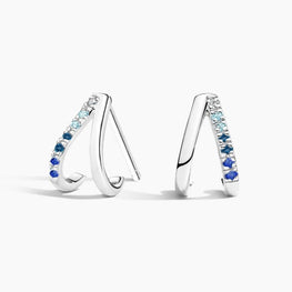Multi Round Simulated Diamond Stud Earrings