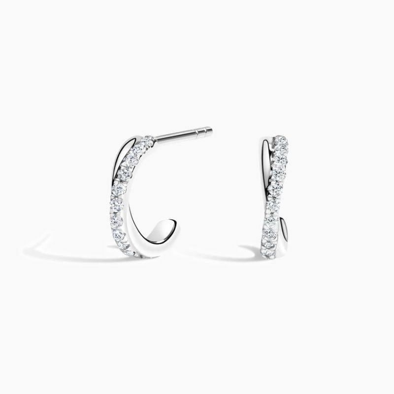 Elegance Round Moissanite Diamond Stud Earrings