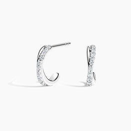 Elegance Round Moissanite Diamond Stud Earrings