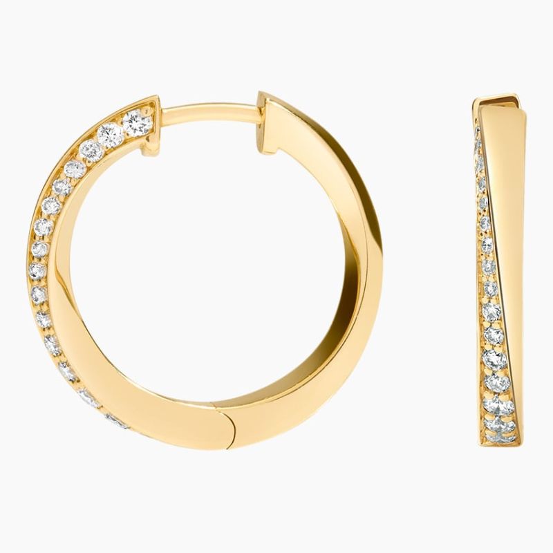 Fairmined Spira Moissanite Diamond Hoop Earrings
