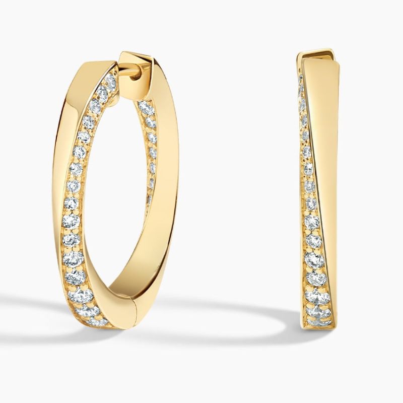 Fairmined Spira Moissanite Diamond Hoop Earrings