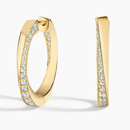 Fairmined Spira Moissanite Diamond Hoop Earrings