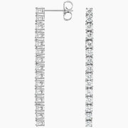 2.99 Ct Unique Look Cushion Cut White Gold plated Damond Earrings 