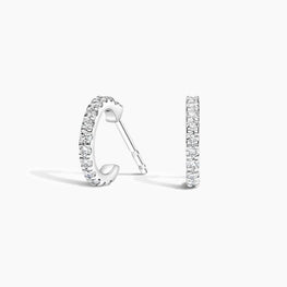 Pave Moissanite Diamond Stud Earrings
