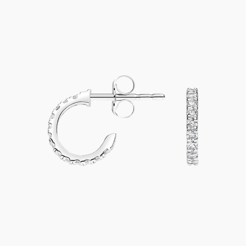 Pave Moissanite Diamond Stud Earrings