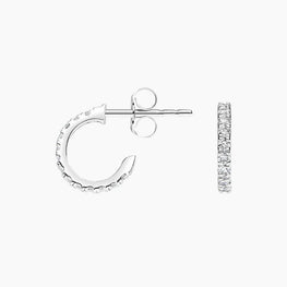 Pave Moissanite Diamond Stud Earrings