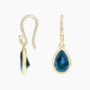 2.33 Ct Blue Diamond Gold Plated Diamond Earrings For Women Collections 