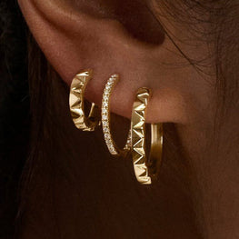 Sol Hoop Earrings in 14K Yellow Gold Plated