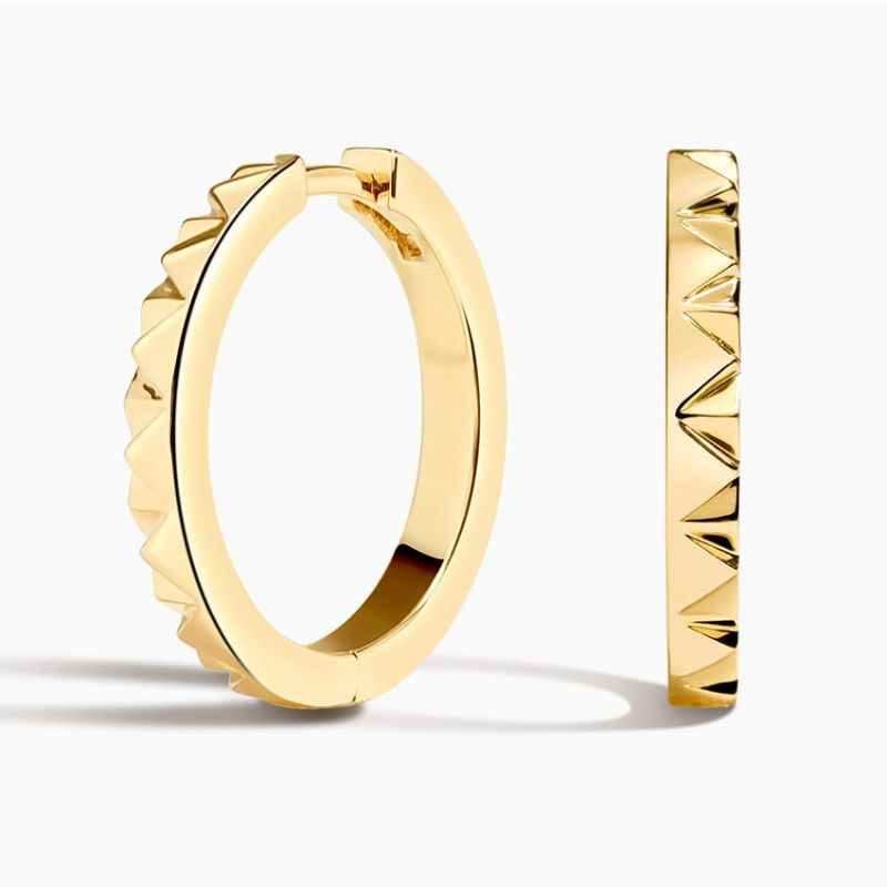Sol Hoop Earrings in 14K Yellow Gold Plated