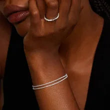 Wrap Lab Diamond Tennis Bracelet in 14K White Gold Plated