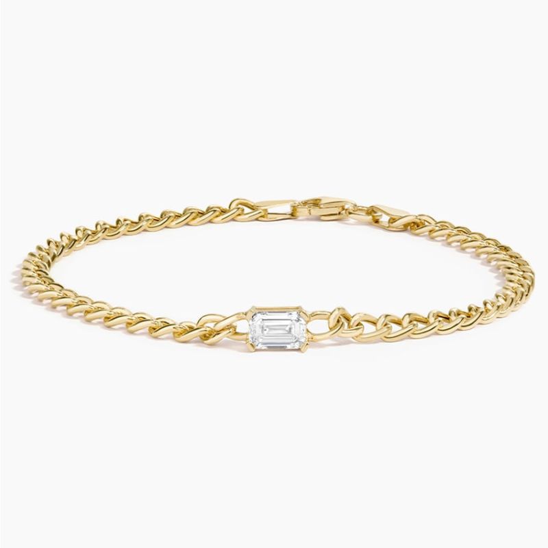 Kendall Lab Diamond Chain Bracelet in 14k Yellow Gold Plated