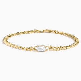Kendall Lab Diamond Chain Bracelet in 14k Yellow Gold Plated