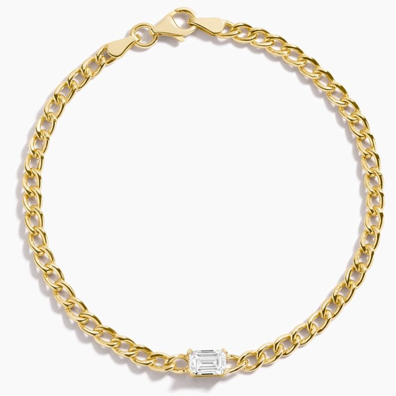Kendall Lab Diamond Chain Bracelet in 14K Yellow Gold Plated