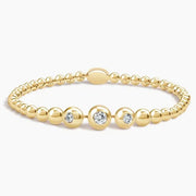 2.34 Ct Round Cut Diamond Cartier bracelet featuring signature design and gold finish.
