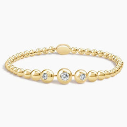 2.34 Ct Round Cut Diamond Cartier bracelet featuring signature design and gold finish.