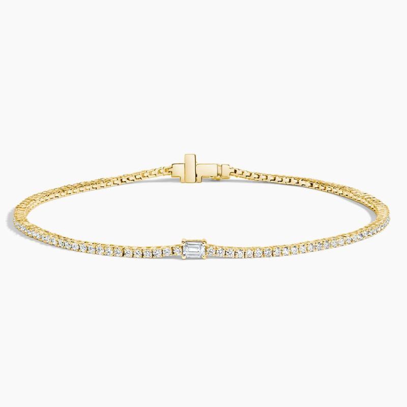 Beatrice Lab Diamond Tennis Bracelet in 14K Yellow Gold Plated