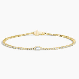 Beatrice Lab Diamond Tennis Bracelet in 14K Yellow Gold Plated