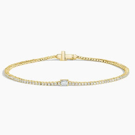 Beatrice Lab Diamond Tennis Bracelet in 14K Yellow Gold Plated