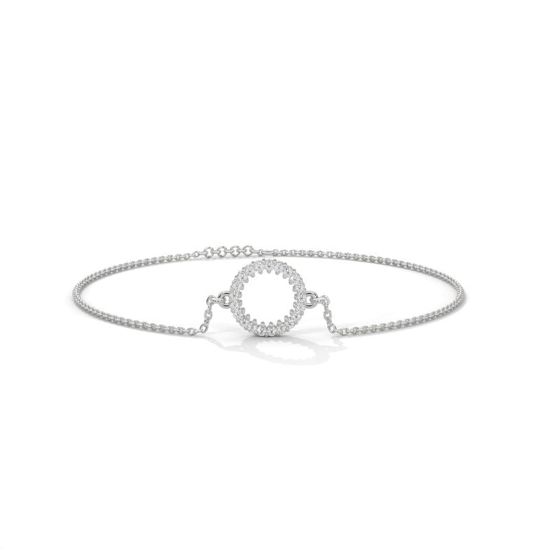 Moissanite Diamond Circle Bracelet