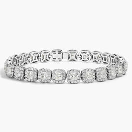 Classic Cushion-Round Moissanite Diamond Standard Tennis Bracelet