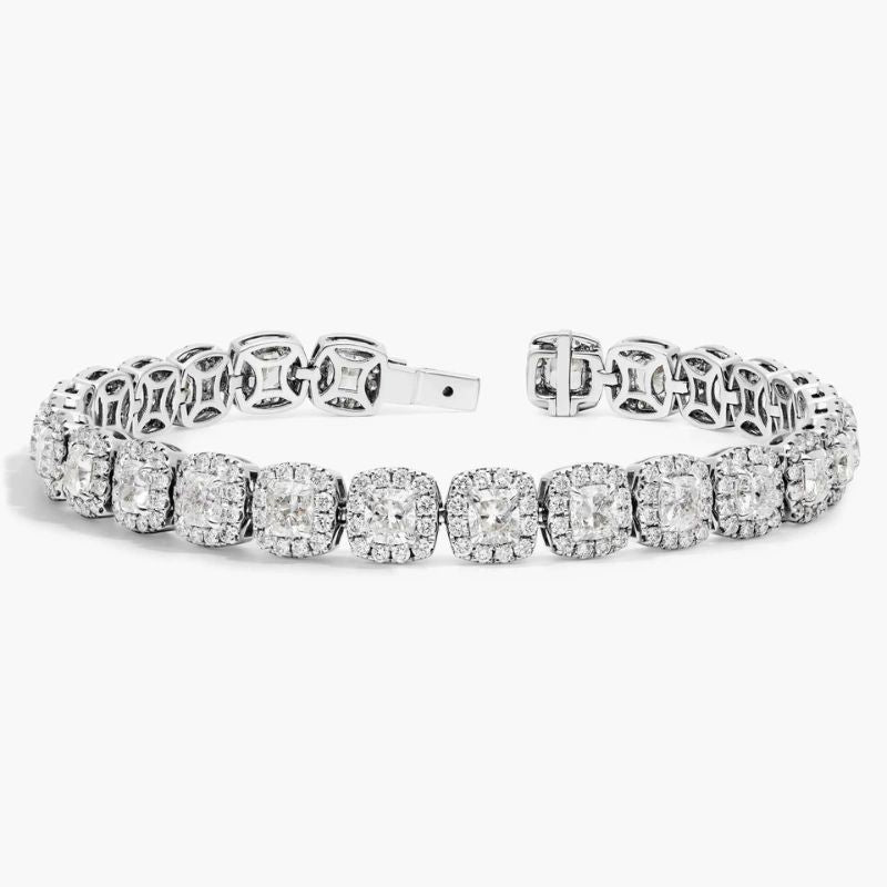 Classic Cushion-Round Moissanite Diamond Standard Tennis Bracelet