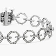 Lab grown diamond tennis bracelet with sustainable and ethical diamonds.