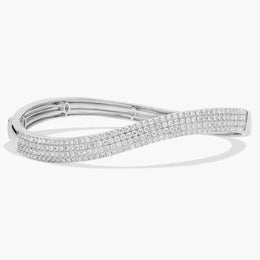 5.34 Ct Round White Gold Diamond bracelet for women in yellow gold
