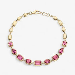 Swarovski tennis bracelet with shimmering white crystals in silver tone.