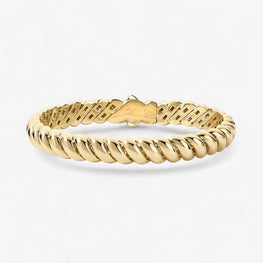 Timeless Madison Domed Twisted Rope Bracelet in 14k Yellow Gold Plated