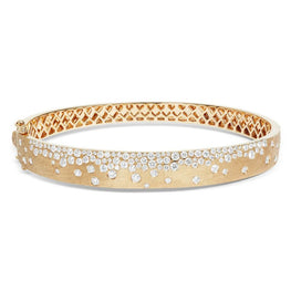 Dainty Round Moissanite Diamond Bangle Bracelet