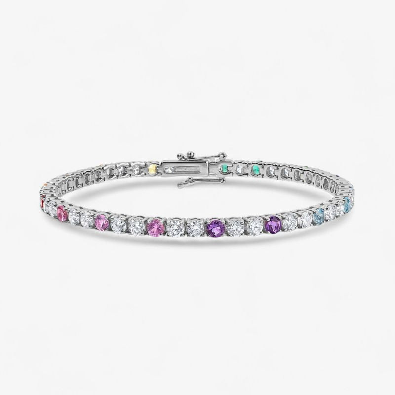 Classy Diamond Bangle Bracelet in 14k Yellow Gold Plated