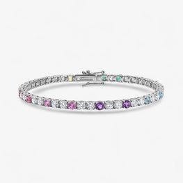 Classy Diamond Bangle Bracelet in 14k Yellow Gold Plated